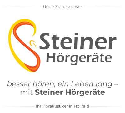 Logo Steiner Hörgeräte mit Slogan